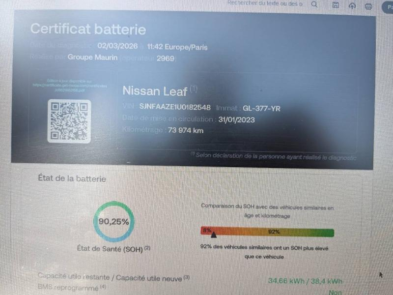 NISSAN Leaf d’occasion à vendre à PAYS DE GEX chez SEGNY AUTOMOBILES (Photo 18)